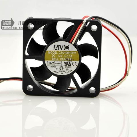 AVC 5010 12V 0.15A C5010B12HV 5CM/ 3 cm line cooling fan  50x50x10mm ► Photo 1/2