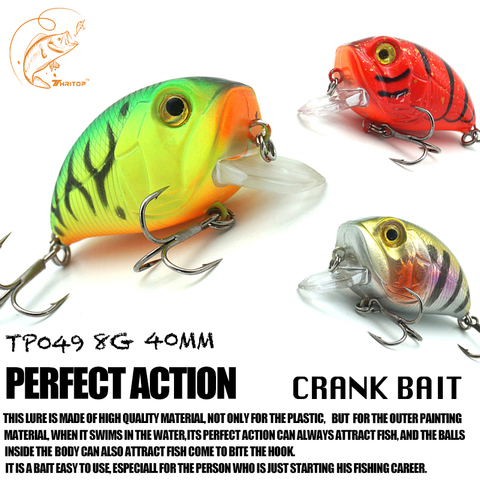 Thritop New Crankbait Wobbler 4cm 8g 5 Various Colors for Choose TP049 High Quality Lure Artificial Bait Fishing Tools ► Photo 1/6