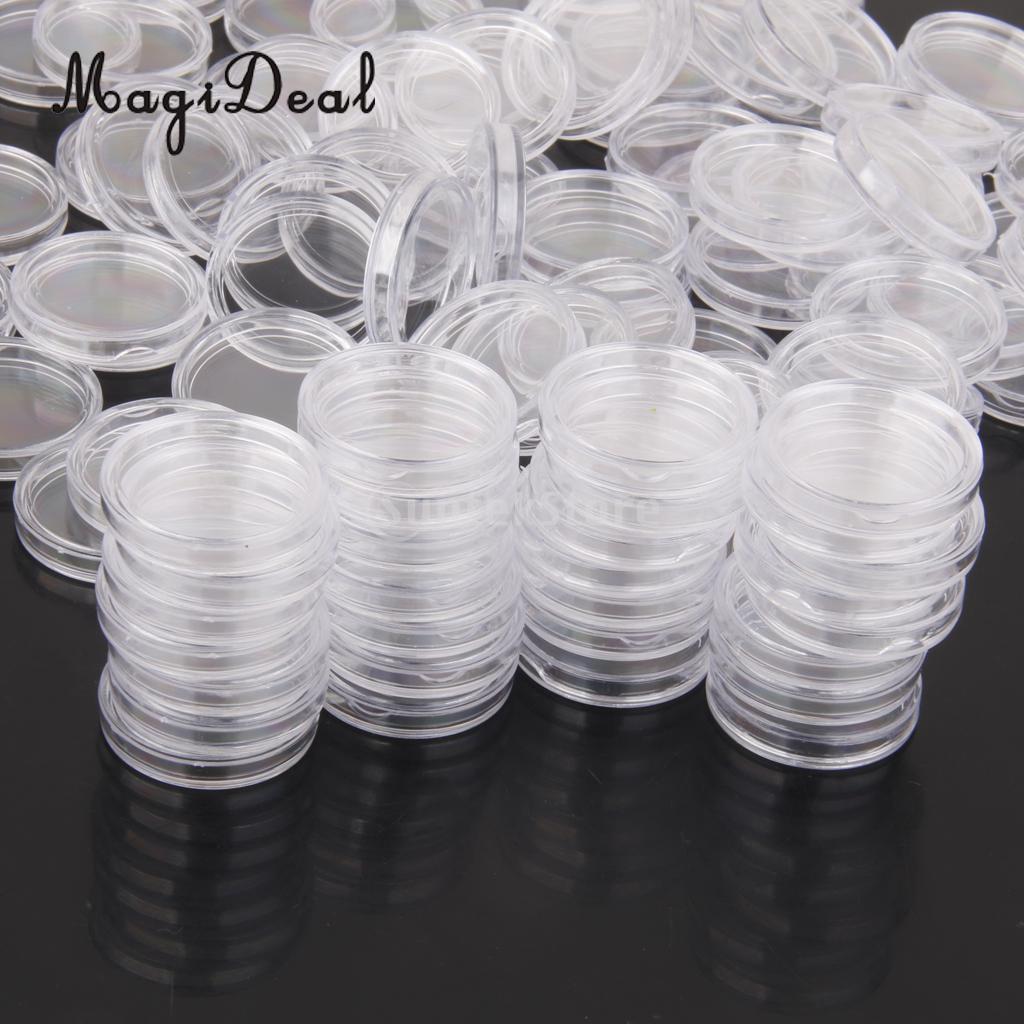 5Pcs 38.6mm Round Acrylic Coin Capsule Storage Holder For Silver Coin 1 oz 