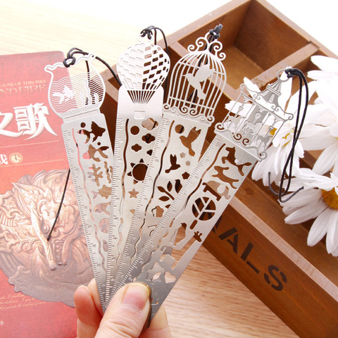 Delicate cutout book mark ultra-thin metal bookmark tape ruler brief book marker fashion bookmarks  for Books Stationery Glifts ► Photo 1/1