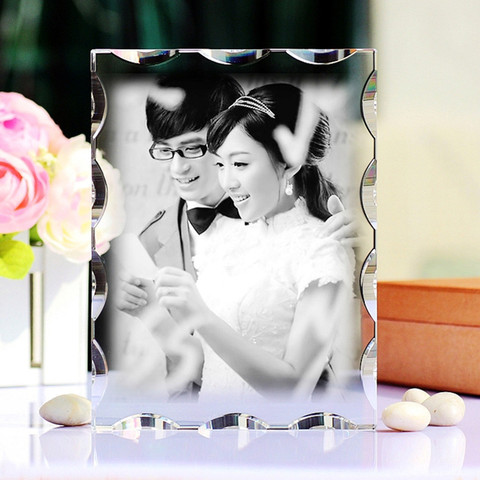 Customized Rectangle Crystal Wedding Photo Album Family Baby Photo Frame DIY Personalized Picture Frames For Gifts Home Decor ► Photo 1/1