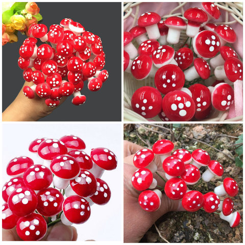 10pcs Mini Foam Mushroom Artificial Plant Flowers For Wedding Fungus Decoration DIY Wreath Gift Scrapbooking Craft Bacterium ► Photo 1/1