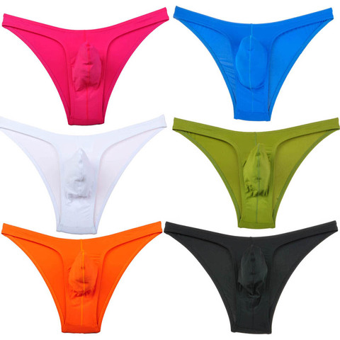 New Men's Bikini Briefs Underwear Pouch Thong Brief  Mini Trunk Pants ► Photo 1/6