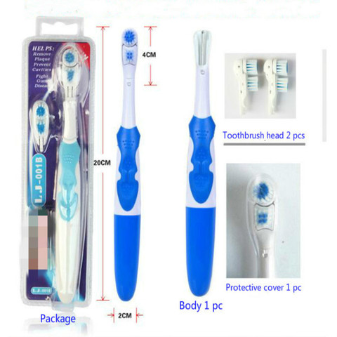 Electric toothbrush with 2 pcs toothbrush heads + 4734 Cross bristled electric toothbrush head ► Photo 1/6