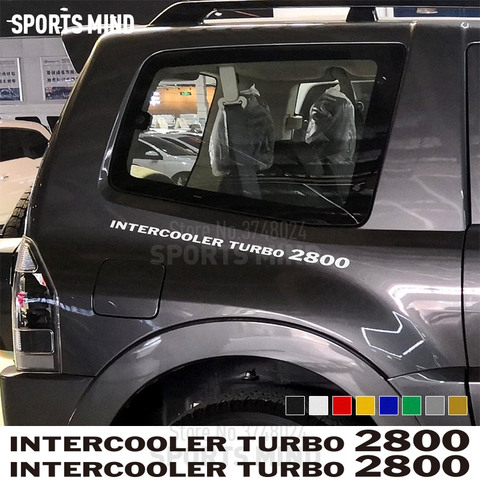 2 X Intercooler Turbo 2800 Car Sticker Decal Automobiles Car Styling For Mitsubishi Delica L300 Pajero Shogun Accessories ► Photo 1/6