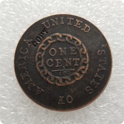 USA 1793 CHAIN CENT AMERICA Coin COPY commemorative coins-replica coins medal coins collectibles ► Photo 1/2