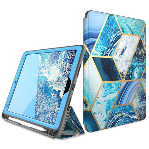 For ipad Air 3 Case iPad Pro 10.5 Case i-Blason Cosmo Marble Trifold Stand Case with Auto Sleep/Wake & Built-in Screen Protector ► Photo 1/6
