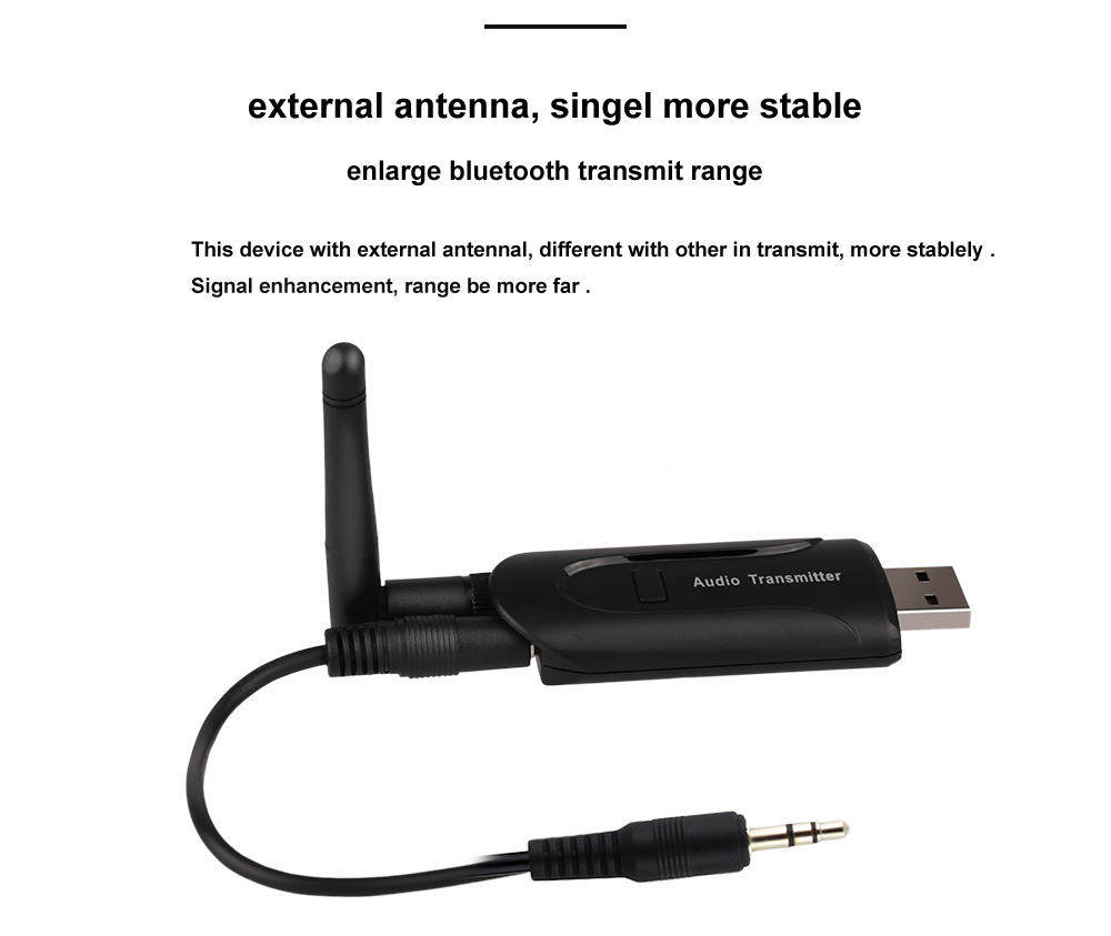 oppervlakte kiespijn samenkomen B5 Bluetooth Transmitter 3.5mm USB Wireless Audio A2DP Stereo Adapter  External Antenna for PC Laptop TV Headphones - Price history & Review |  AliExpress Seller - YIKIXI Global Store | Alitools.io