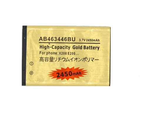 1x 2450mAh AB463446BU Gold Replacement Li-ion Battery For Samsung SGH GH E251 E258 E350 E428 E500 X208 E900 E908 C512 X630 X680 ► Photo 1/6