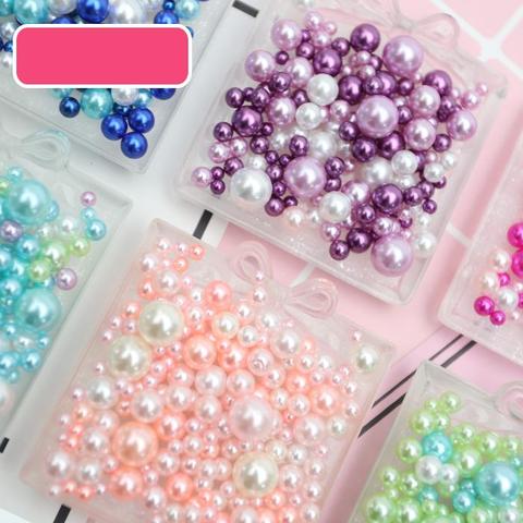 1 Set Imitation Perle Acrylique Perles Sans Trou Undrilled Beads Perles Rondes 2.5 ~ 8 mm 