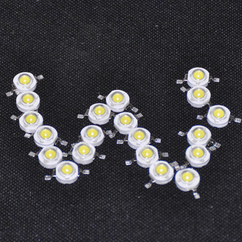 20pcs LED 1 w High Power Diodes Beads 1watt Watts White 6000k 100-110LM Bright Light Emitting Diodo Lamp Bulb 1 W Diod Bead Pack ► Photo 1/6