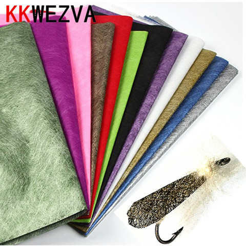 KKWEZVA 7PCS/14cmX30cm Moth Fly Tying Wing Material Plastic Mesh Film for Water Proof Insect Wing Tying Fishing lure Material ► Photo 1/6