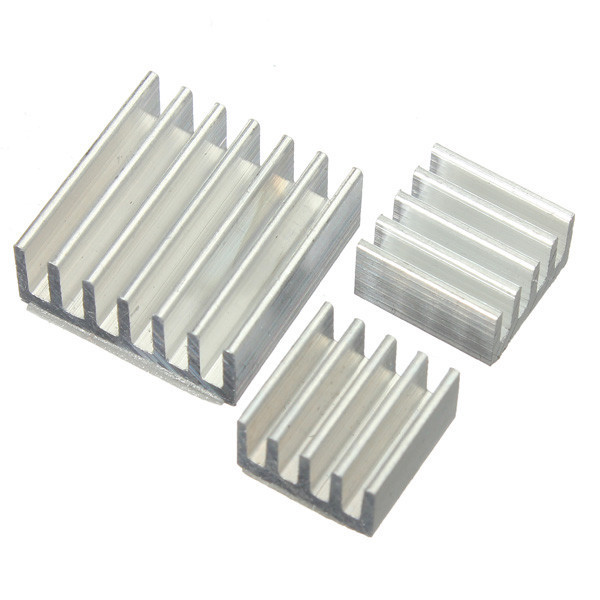 3PCS One Set Aluminum Heatsink Cooler Adhesive Kit for Cooling Raspberry  VGCA 