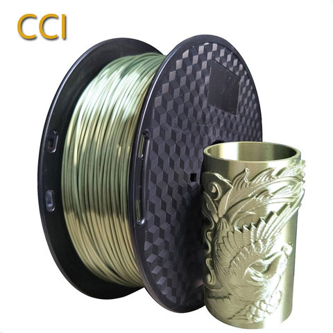 Silk pla bronze 3d printer filament 1.75mm 1kg silky bronze shine shiny 3D printing material metal feel silk like rose gold ► Photo 1/1