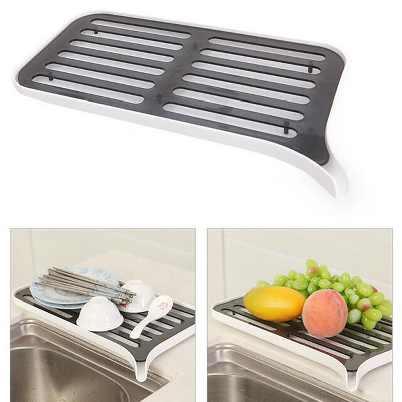 Kitchen Protector Grid 304 Stainless Steel Dish Fruit Vegetable Utensil  Drying Rack Kitchen Sink Drainer - AliExpress