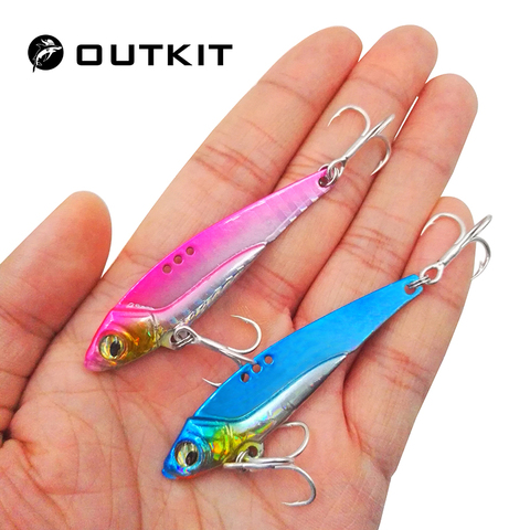 OUTKIT 2022 New Metal Laser VIB Fishing Lure 11.5g/15g Fishing Tackle Crankbait Vibration Spoon Spinner Sinking Bait Tackle ► Photo 1/6