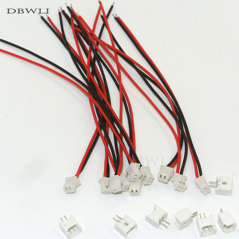 10 PCS Mini Micro female JST 1.25  1.25mm 2-Pin 2P Pin  Connector plug with 80mm Wires Cables ► Photo 1/2