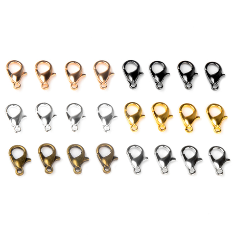 50pcs/lot Lobster Clasp Hooks DIY Jewelry Findings Accessories for bracelet necklace chains ► Photo 1/6