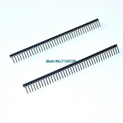 10PCS 1x40 Pin 2.54mm Right Angle Single Row Male Pin Header Connector ► Photo 1/2