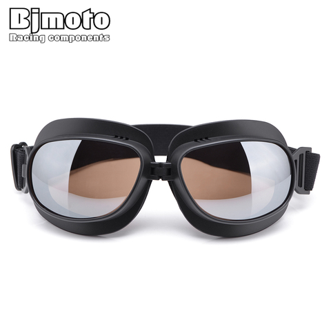 BJMOTO Motorcycle Glasses Goggles Helmet Pilot Scooter Retro Moto Outdoor Dirt Bike Riding Sunglasses Motocross Goggles Off-Road ► Photo 1/6