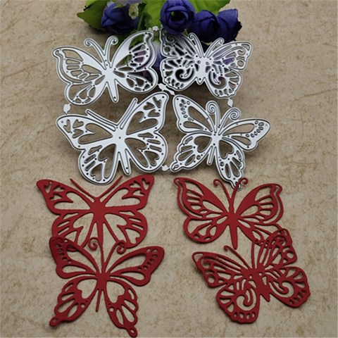 4PCS/lot Butterfly Metal Cutting Dies DIY Cards Stencils Photo Album Embossing Paper Making Scrapbooking Knife Mold Crafts Dies ► Photo 1/4