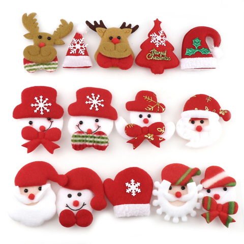 10PCS Merry Christmas Ornament plush snowman accessory Craft  New Year DIY Santa Claus Pendants Home Furnishing Tree Decoration ► Photo 1/6
