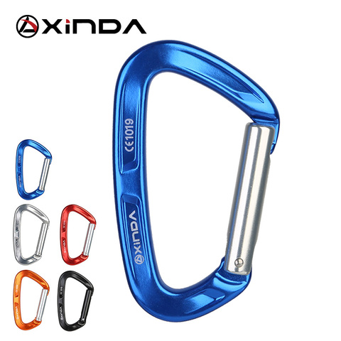 XINDA Professional Top Quality 25KN Rock Climbing Straight Quickdraw Spring-loaded Gate Aluminum Carabiner Outdoor Kits ► Photo 1/6