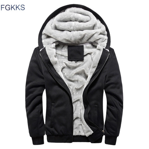 FGKKS Fashion Brand Sweatshirts Mens 2022 Winter Thicken Hoodie Men Hoodies Sweatshirt Men Zipper Coats Sudadera Hombre ► Photo 1/6