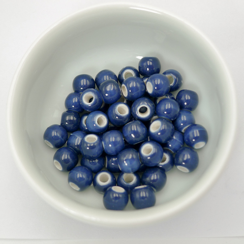 China Ceramic beads  not hama  sell by bags Procelain bead for jewelry making 7mm 50pieces/lot beads #A505B ► Photo 1/5