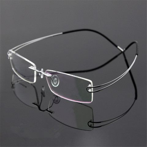 Pure Titanium Glasses Frame Eyeglasses Men Women Customized Prescription glasses Myopia Hyperopia Frameless frames fashion ► Photo 1/6