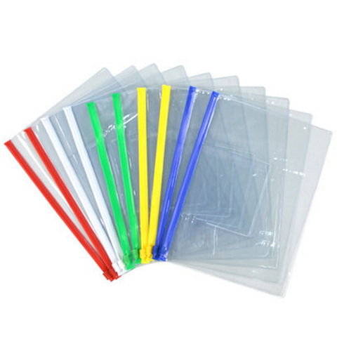 File Bag Stationery 20pcs Clear Plastic Bag Translucent Folder student kids stationery  A4/A5/A6 Size Document Bag File Folder ► Photo 1/6