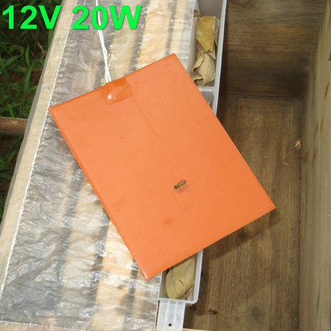 200X150mm 20W 12V Silicone Heater Pad Honey Bee Hive Warmer,Max Temperature 50C Flexible Heater ► Photo 1/5