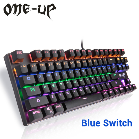 ONE-UP G300 87-Key Backlit Mechanical Keyboard, Clicky Gaming Keyboard with Blue Switch, Anti-ghosting Keys, Full N-Key Rollover ► Photo 1/1