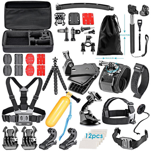 Neewer Action Camera Accessories Kit for GoPro Hero 8 Max 7 6 5 4 Black GoPro 2022 Session Fusion DJI AKASO APEMAN Campark SJCAM ► Photo 1/6