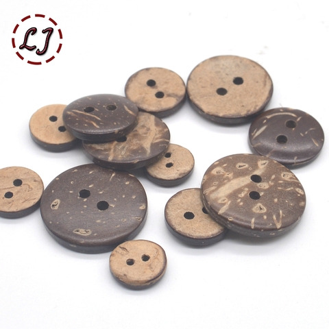 New 30pcs/lot Eco-Friendly Natural color coconut Sewing Buttons 2 Hole Button garment Scrapbooking Sewing Accessories DIY ► Photo 1/5