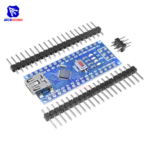 Mini USB CH340 Nano 3.0 ATmega328P ATmega328 Controller Board for Arduino CH340G MEGA328 Nano V3.0 5V 16M Driver Module ► Photo 1/6