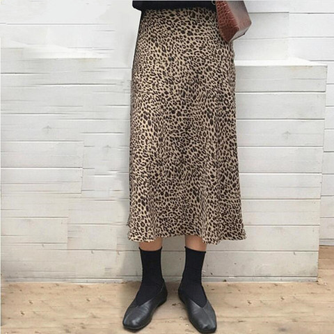 Summer Leopard Print Skirts Women High Waist Sexy Long Skirts 2022 New Harajuku Streetwear Thin Section A-line Skirt faldas jupe ► Photo 1/6