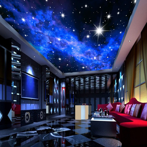 Interior Ceiling 3D Milky Way Stars Wall Covering Custom Photo Mural Wallpaper Living Room Bedroom Sofa Background Wall Covering ► Photo 1/6