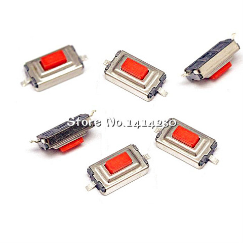 100Pcs High Quality 3*6*2.5mm 3*6*2.5H 3x6x2.5mm SMD Red push button switch microswitch Tact Switch ► Photo 1/3