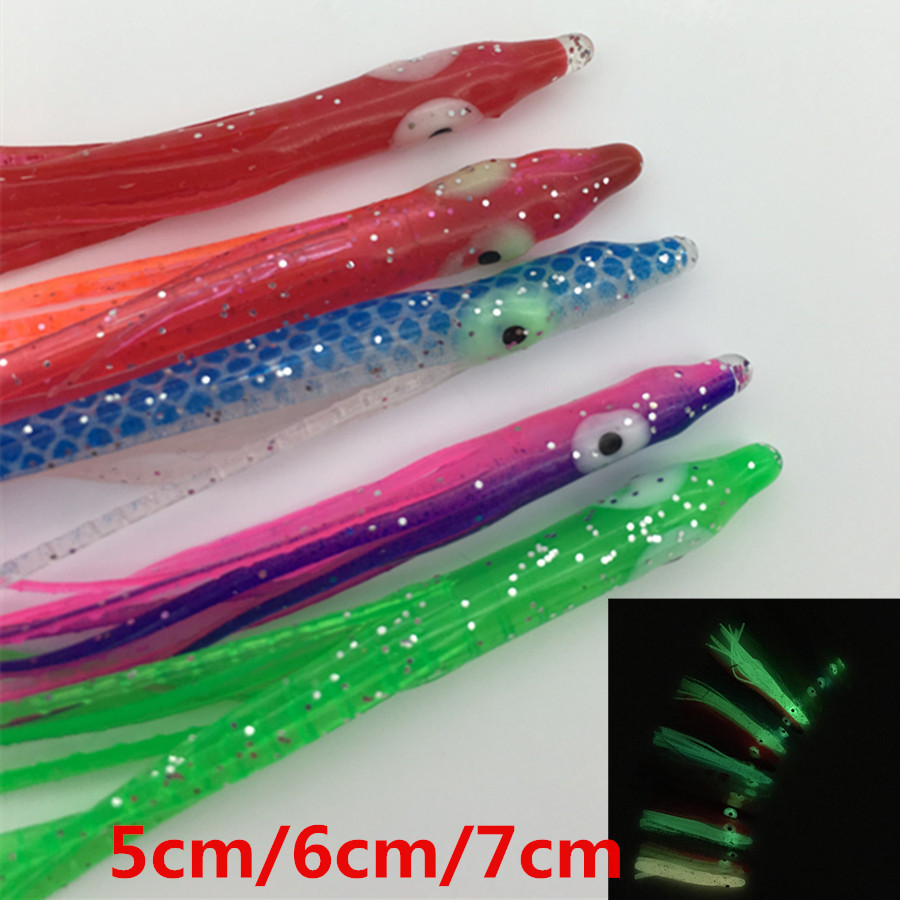 100Pcs*5cm /6cm/7cm Fishing Artifical Lures Luminous Needle octopus skirt  squid lure octopus Rig soft bait squid lures - Price history & Review, AliExpress Seller - Enjoy Life-A Store