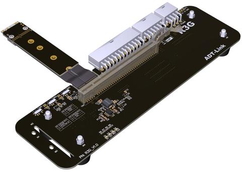 M.2 key M External Graphics Card Stand Bracket with PCIe3.0 x4 Riser Cable 25cm 50cm 32Gbs For ITX STX NUC VEGA64 GTX1080ti ► Photo 1/6