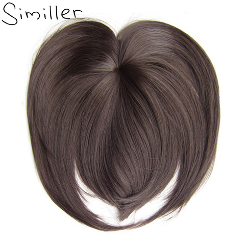 Similler White Black Brown Gold Fake Fringe Clip In Blunt Bangs Synthetic Hair Extensions With High Temperature Fiber ► Photo 1/6