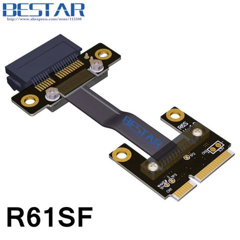 mSATA Mini PCIe Half mPCIe To PCIe 1x PCI-E Riser x1 adapter Card elbow design Right Angle Gen3.0 8Gbps For mining bitcoin miner ► Photo 1/5