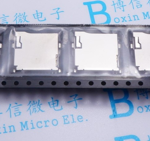 10pcs Black plastic belt 9pin Micro SD card slot connectors, size 14*15mm TF card deck Free shipping ► Photo 1/2