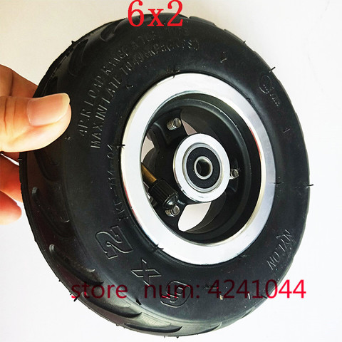 Electric Scooter 6 Inch Wheel 6x2 Wheel With Air tyre/Solid Tire Metal Hub 608 /628 Bearings 8/10mm Axle Hole Trolley Cart Wheel ► Photo 1/6
