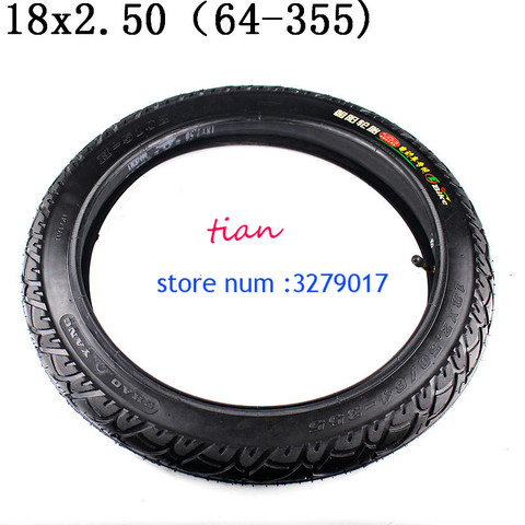 Free Shipping High quality design 18x2.50 64-355 tire inner tube and outer tyre for Electric motorcycle battery tricycle ► Photo 1/1
