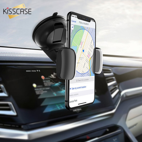 KISSCASE Suction Cup Car Phone Holder For Samsung S20 A51 A71 Smartphone Car Holder For iPhone 12 11 XR 8 Huawei P40  Xiaomi 10 ► Photo 1/6