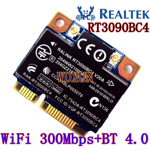 Ralink RT3090BC4 WiFi N Bluetooth 3.0 PCI-e Card 300M 602992-001 802.11n WIFI CARD WLAN RT3090 ► Photo 1/3