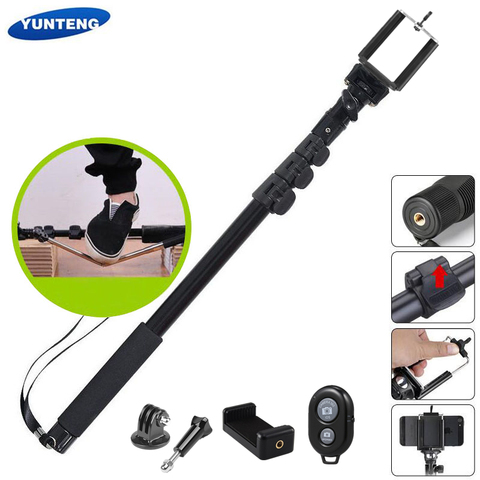 Yunteng 188 /1288 Tripod monopod Selfie stick for camera and phone monopod for gopro IOS iPhone Android Bluetooth remote control ► Photo 1/6