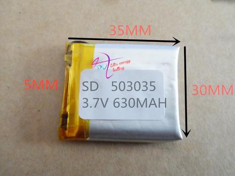 best battery brand 3.7V polymer lithium battery 503035 MP3 RAPOO wireless headset Bluetooth audio electronic dog 630mah ► Photo 1/1